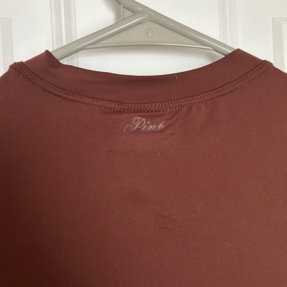 Victorias Secret PINK Brown Crop Top NWT - Picture 3 of 4